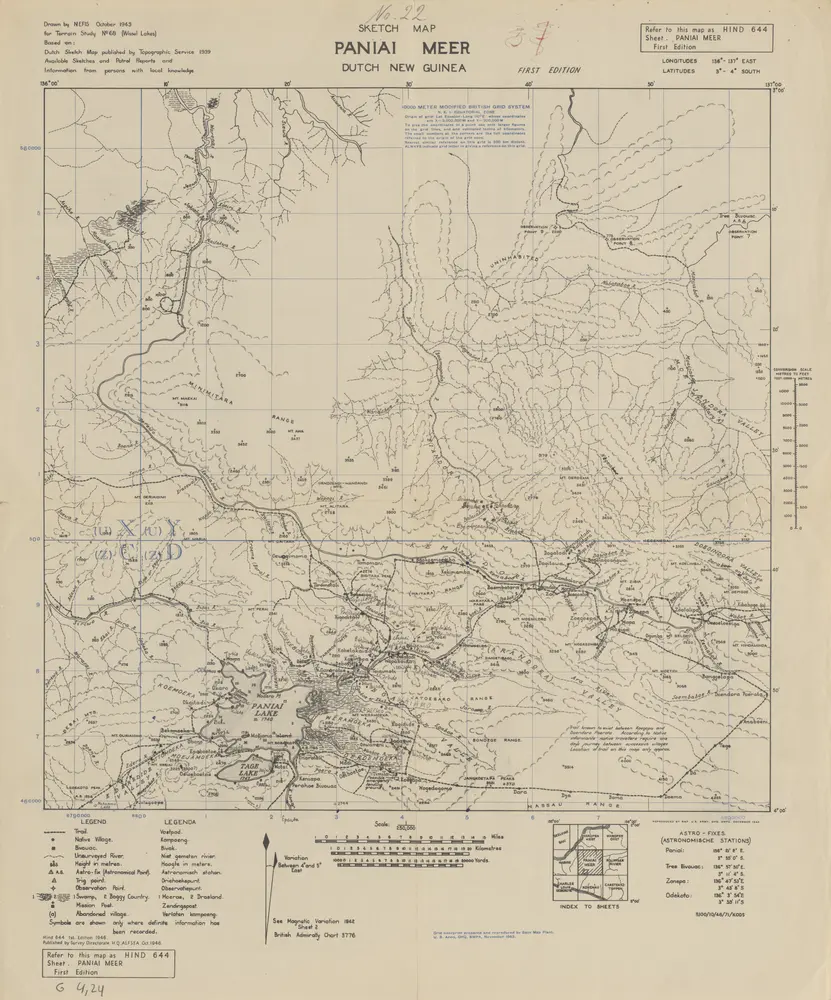 Paniai-Meer / Netherlands Topographic Service