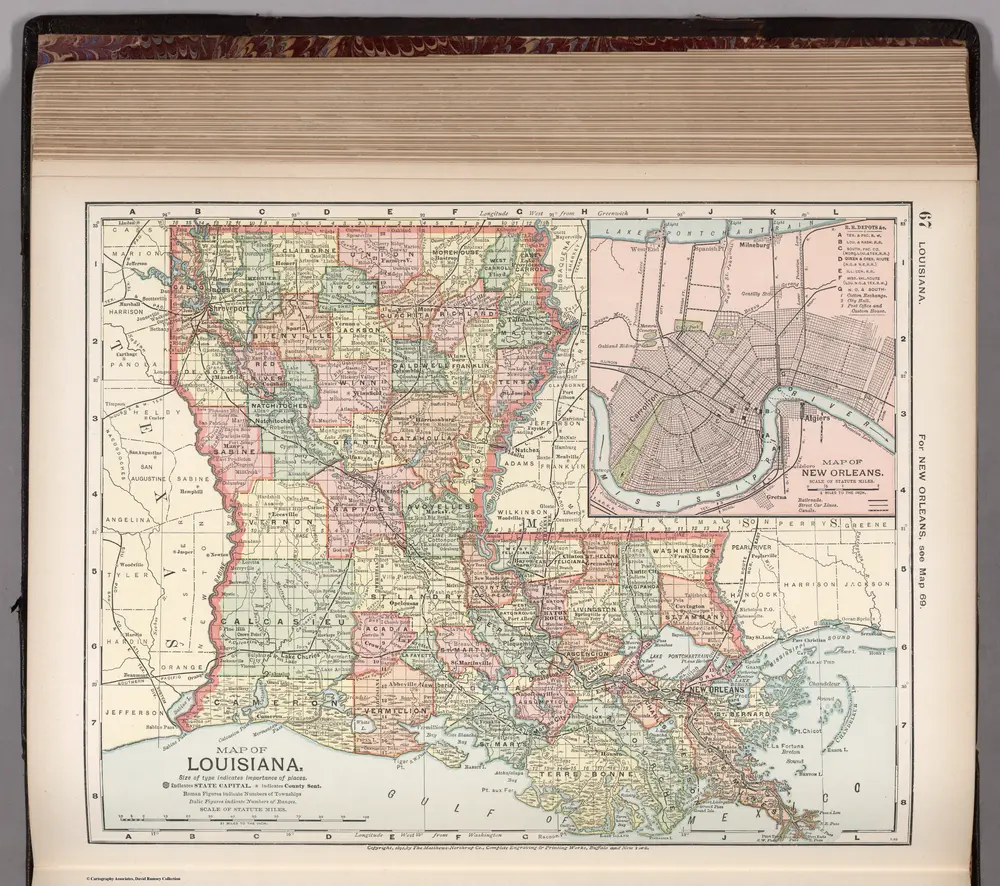 Map of Louisiana. 67