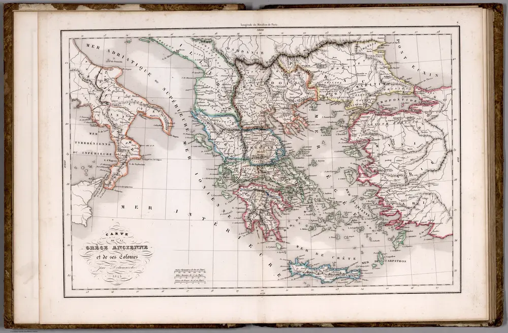 Grece Ancienne et de ses Colonies ... 1845.