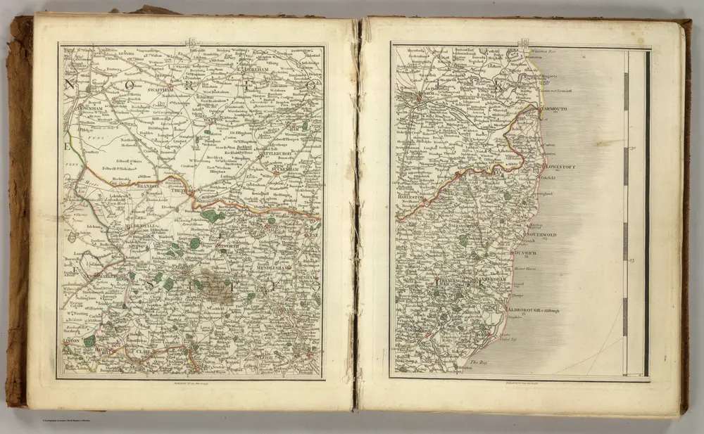 Sheets 35-36.  (Cary's England, Wales, and Scotland).