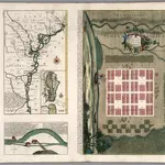 44. Composite: Plan von Neu Ebenezer (with) Coasts of South Carolina, Georgia, Florida.  Savannah mills.