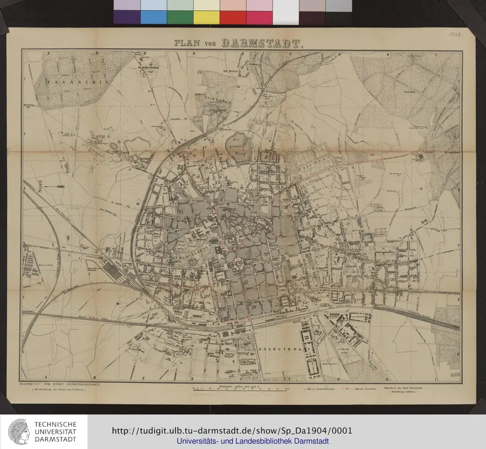 Plan von Darmstadt