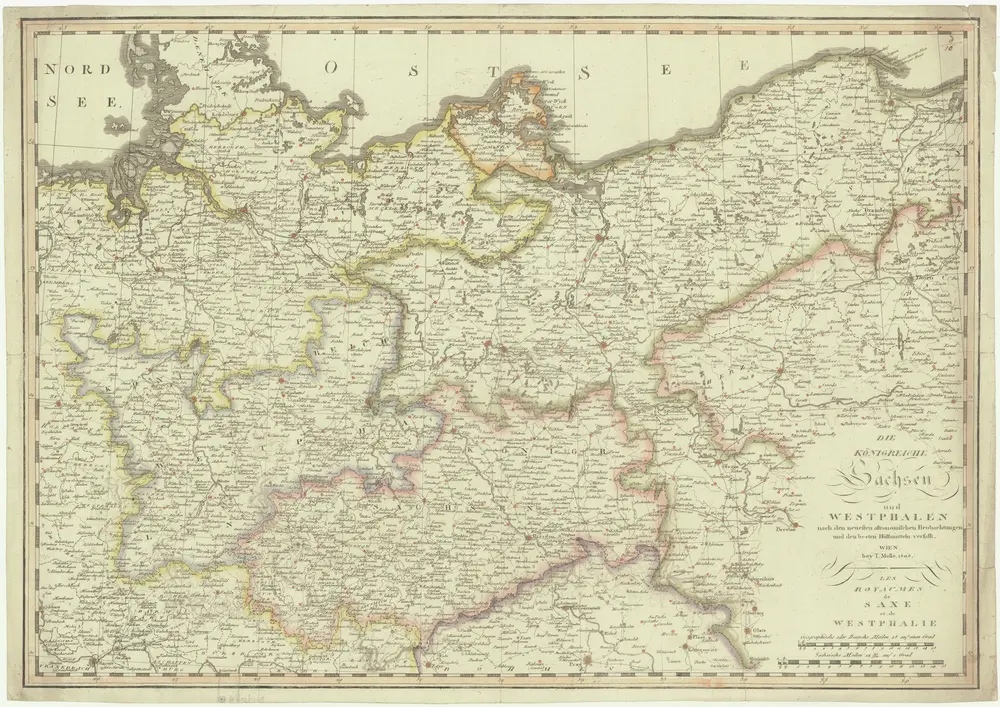 Die Königreiche Sachsen und Westphalen nach der neuesten astronomischen Beobachtungen und den besten Hülfsmitteln verfasst