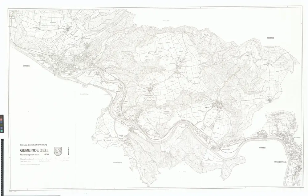 Zell: Gemeinde; Übersichtsplan (Schweizerische Grundbuchvermessung)