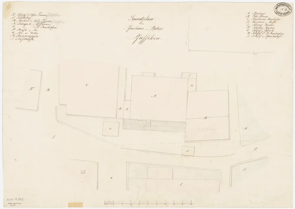 Pfäffikon: Pfarrhaus und Umgebung; Grundriss (Nr. 3)