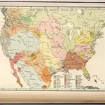 Plate 33.  Facsimile Cartography 1492-1867.  Indian Tribes and Linguistic Stocks, 1650.