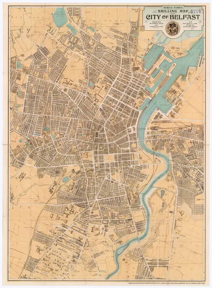 Marcus Ward's Shilling Map of the City of Belfast