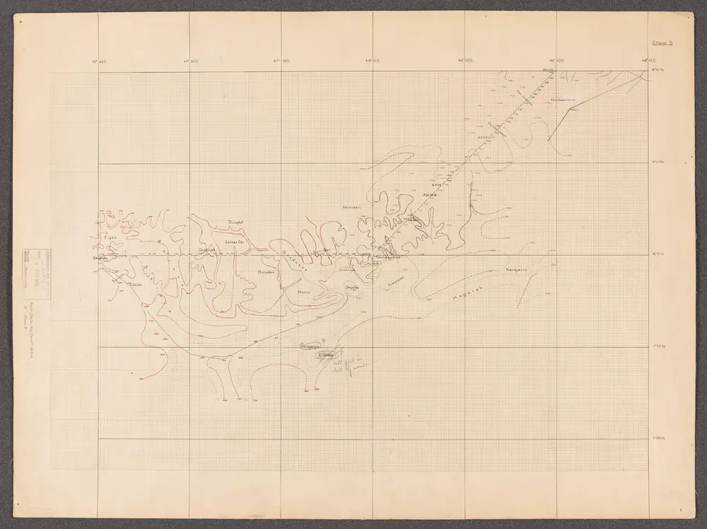 Somaliland. Anglo-Italian Boundary Commission 1929-1930.' 'British Field sheets' - War Office ledger. Series A (WOOS/33/2/1/4)