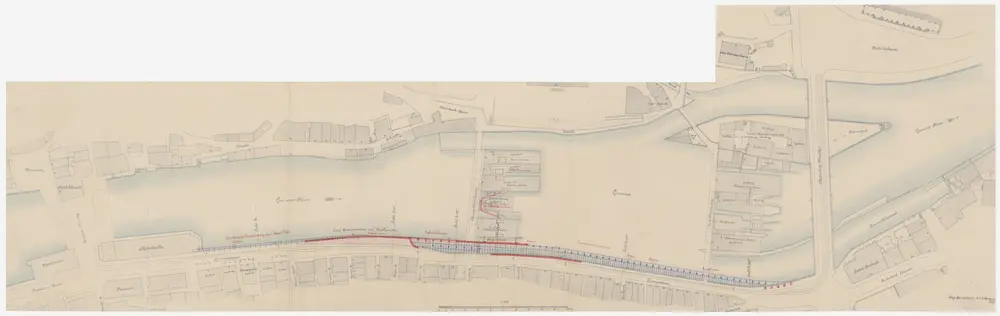 Zürich: Von der Fleischhalle bis zur Bahnhofbrücke, Korrektion des Limmatquais; Situationsplan (Zürichsee-Abfluss Nr. 130)