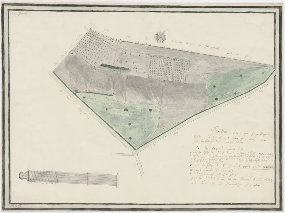 Illnau-Effretikon: Von der Regierung im Jahr 1787 bewilligte neue Reben in Unterillnau; Grundriss (Nr. 2)