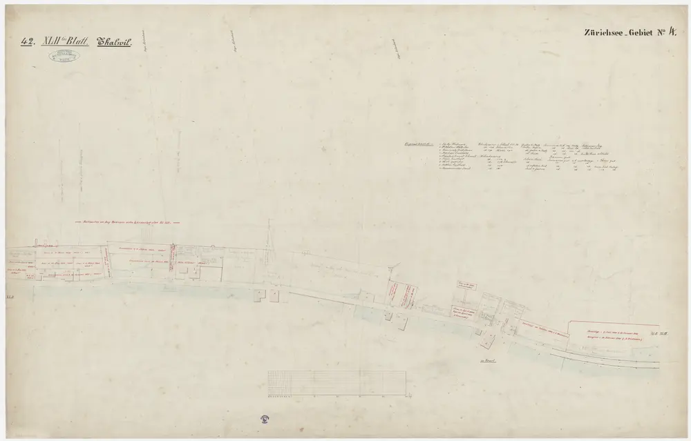 Hombrechtikon bis Zürich: Rechtes Ufer des Zürichsees; Grundrisse: Blatt 42: Thalwil