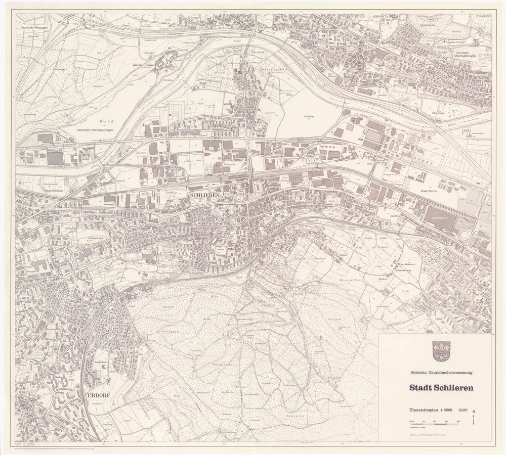 Schlieren: Gemeinde; Übersichtsplan (Schweizerische Grundbuchvermessung)