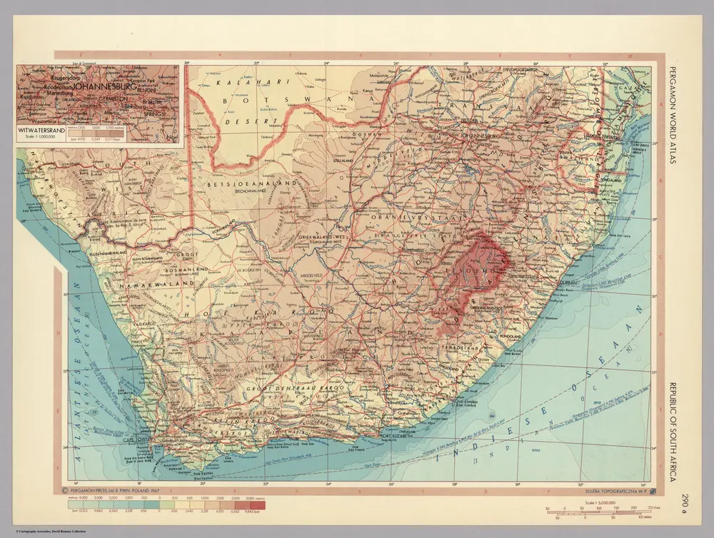 Republic of South Africa.  Pergamon World Atlas.