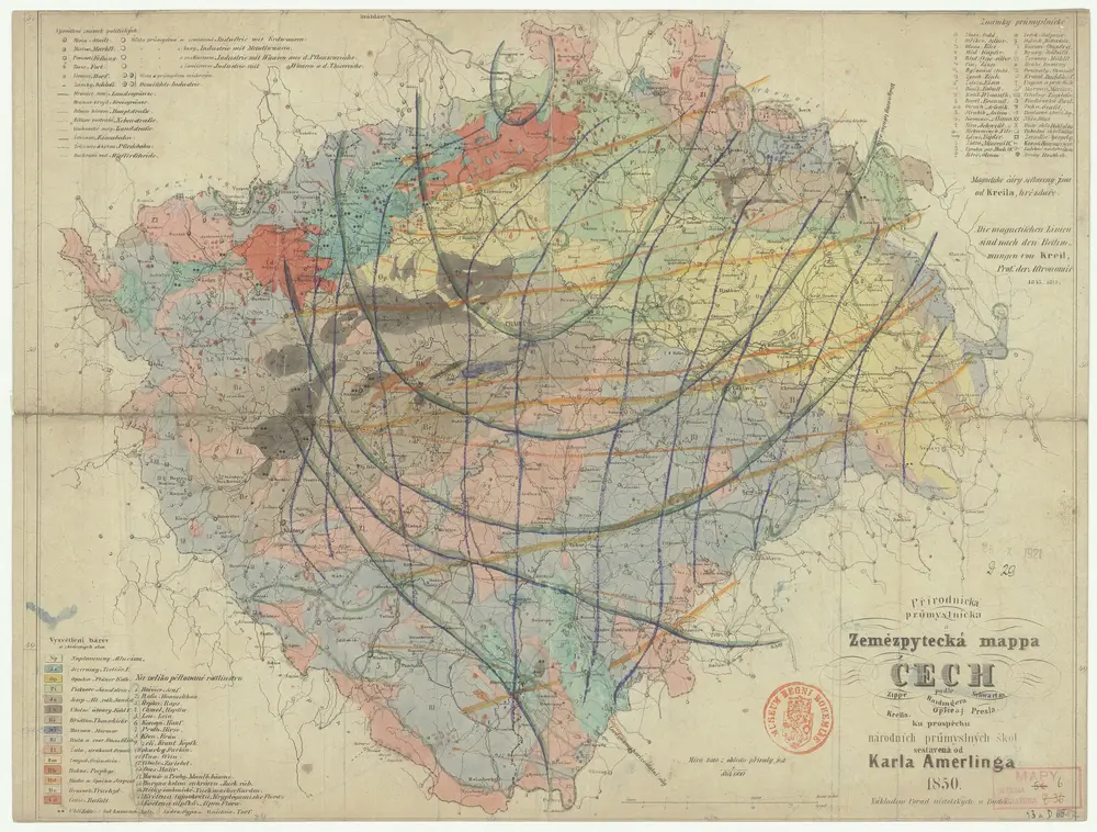 Přírodní, průmyslnická a zemězpytecká mappa Čech