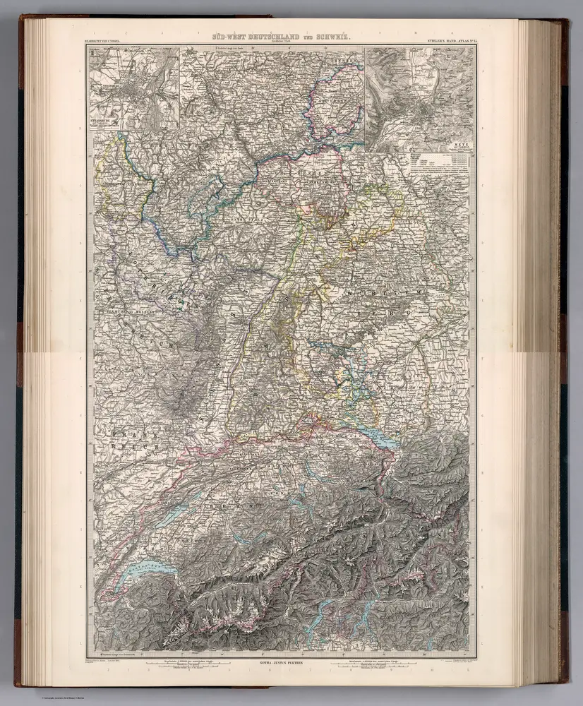 Composite Map:  15-16.  Sued-West Deutschland und Schweiz, Suedlicher Theil.