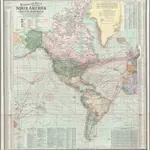 Scarborough's map of the world, North America and South America, shewing countries and their colonies, principal transportation lines, etc.