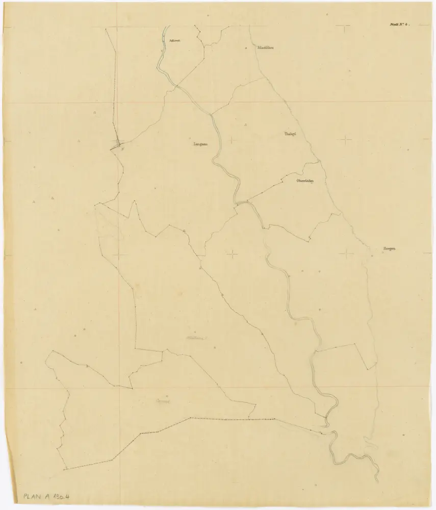 Vorlagen für die Topographische Karte des Kantons Zürich (Wild-Karte): Pausen mit Gemeindegrenzen: Blatt 4: Horgen und umliegende Gemeinden