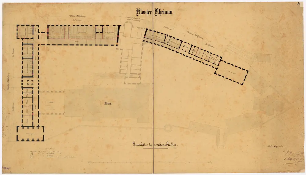 Pflegeanstalt Rheinau: 2. Stock; Grundriss