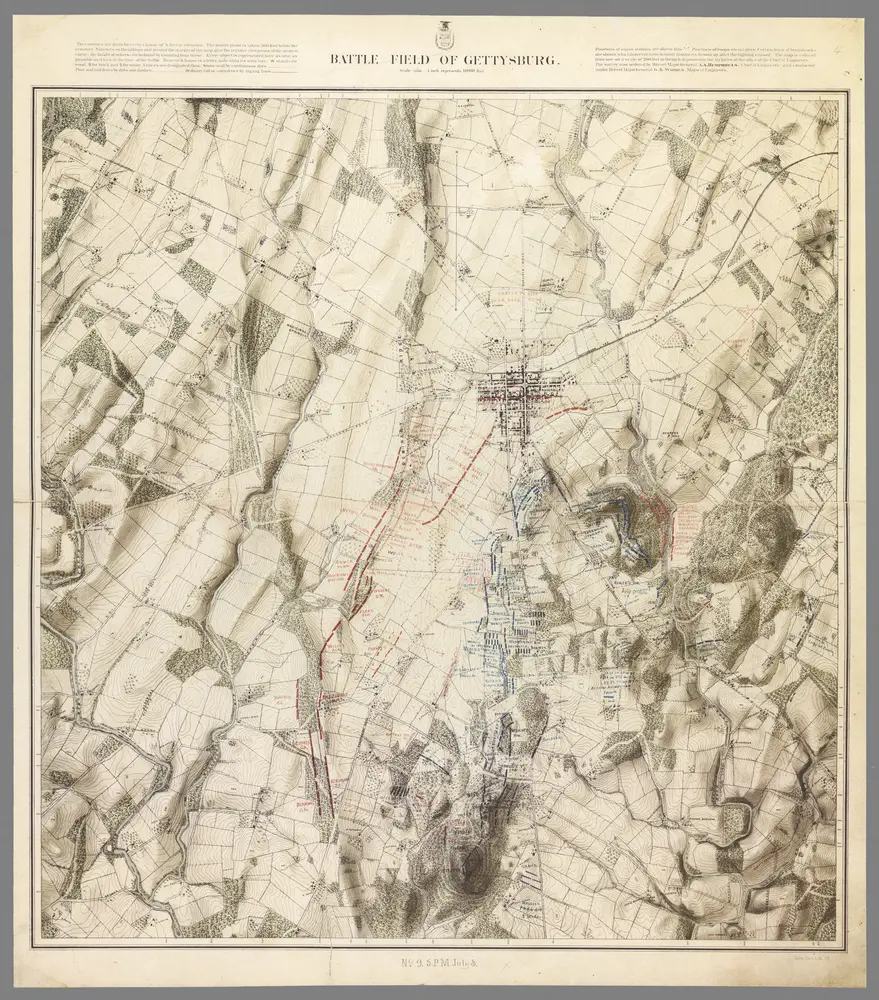 Battle Field of Gettysburg.  No. 4., (No. 9), 5 p.m., July 3, 1863.