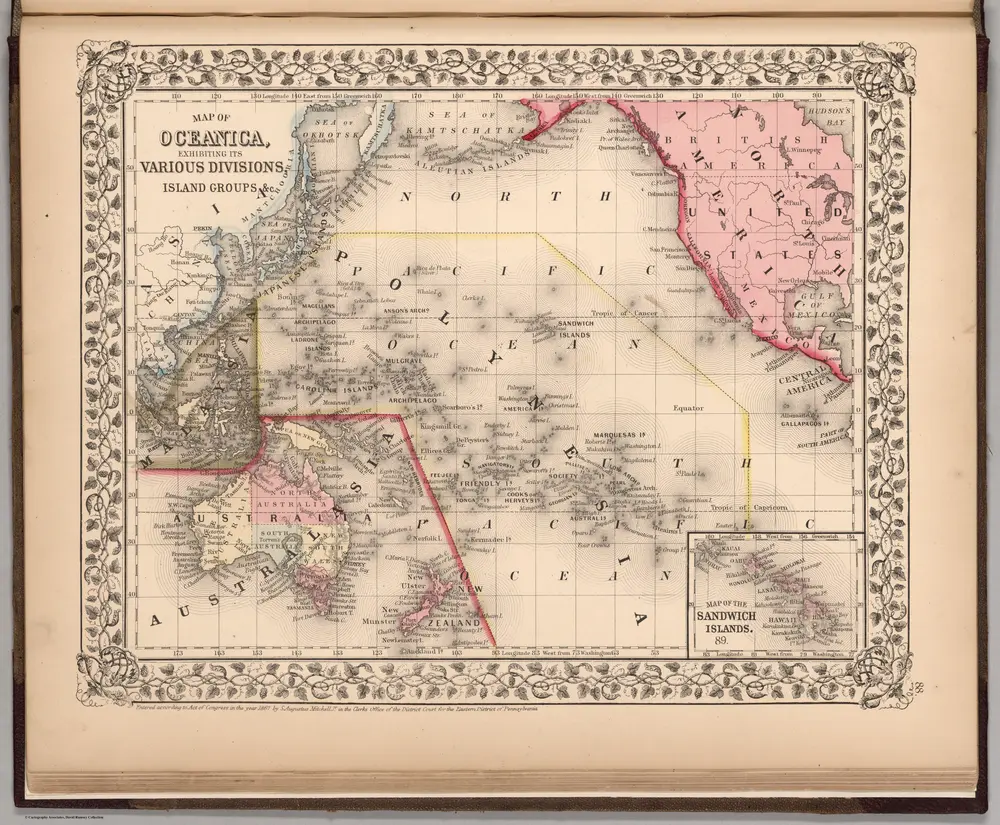 Map of Oceanica, exhibiting its various divisions, island groups