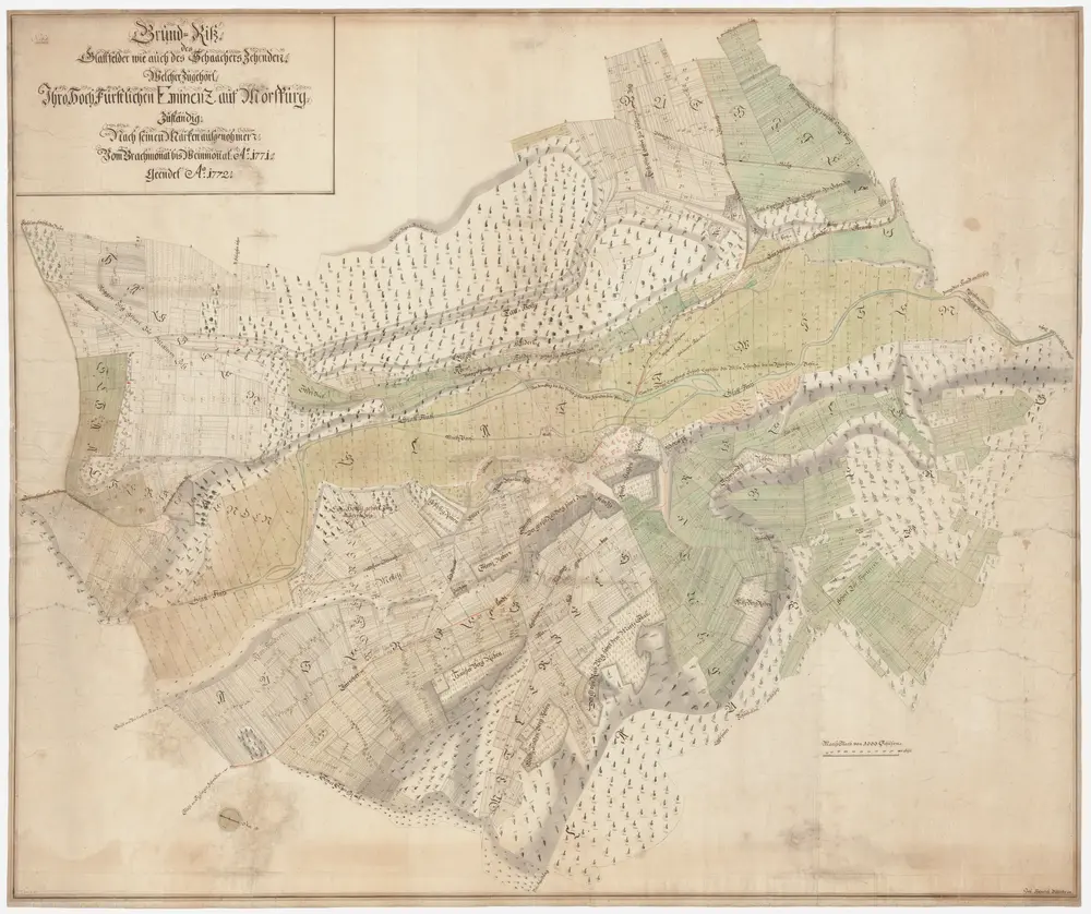 Glattfelden: Zehntenbezirke Glattfelden und Schachen, zehntenpflichtig dem Bischof von Konstanz; Grundriss