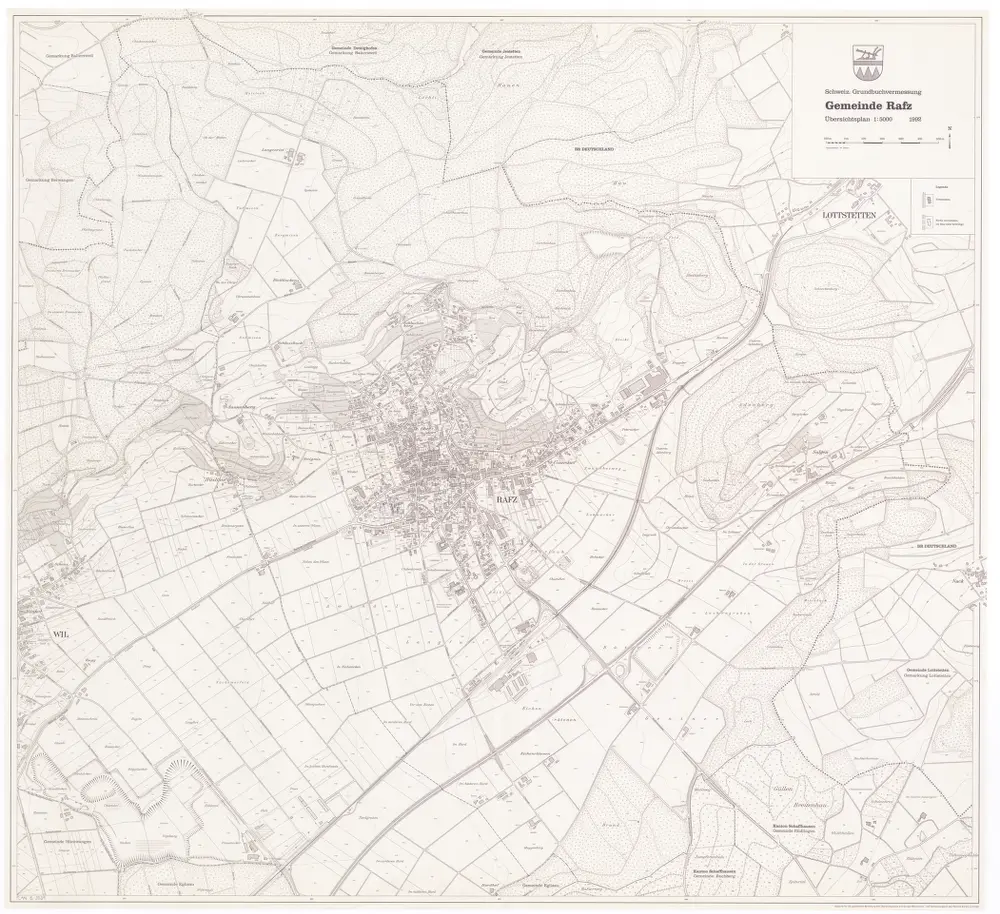 Rafz: Gemeinde; Übersichtsplan (Schweizerische Grundbuchvermessung)