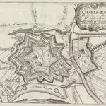 Charle-Roy In Ao. 1692 von Denen Frantzosen Bombardiert. ... [Karte], in: [Niederland nach denen XVII Provincien eingetheilet], S. 68.