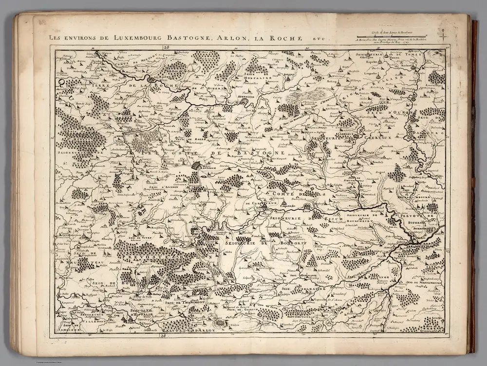 24.  Le environs de Luxembourg, Bastogne, Arlon, la Roche etc.  1727.