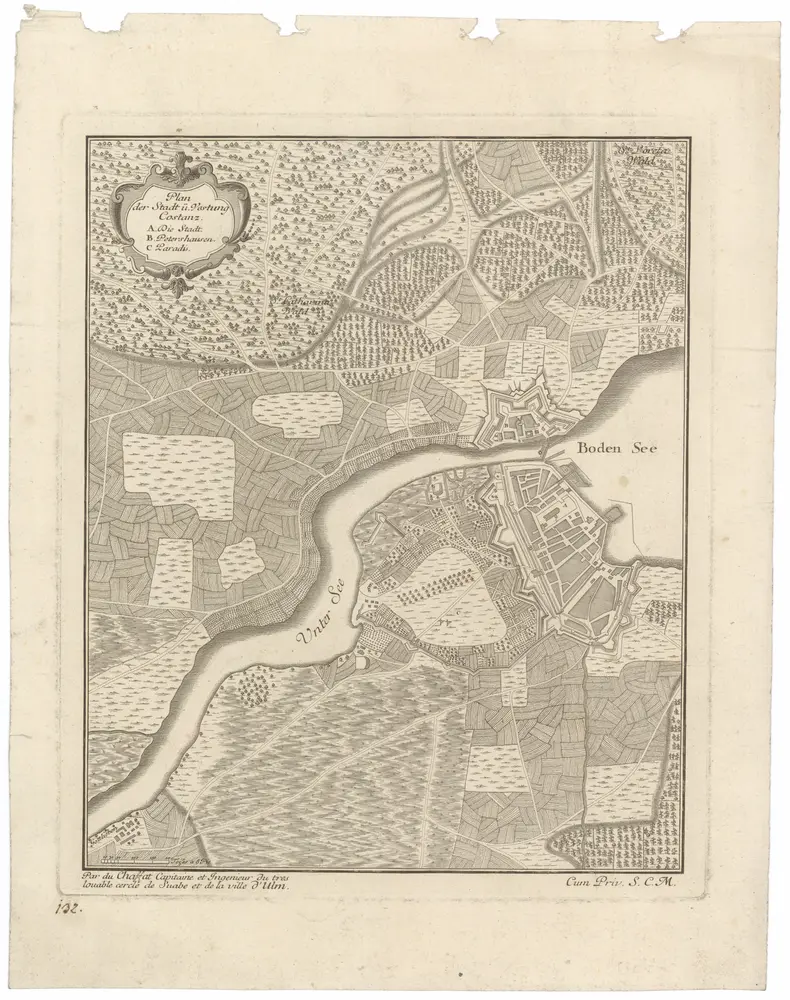 Plan der Stadt u. Vestung Costanz