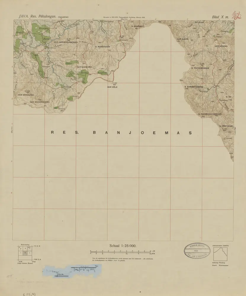 [Goenoeng Banawati] : hermeten in 1912-1913 / Topografische Inrichting