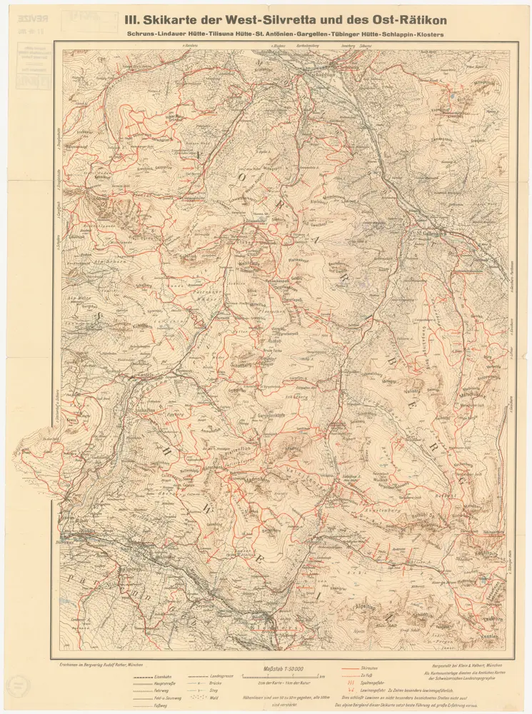 III. Skikarte der West-Silvretta und des Ost-Rätikon