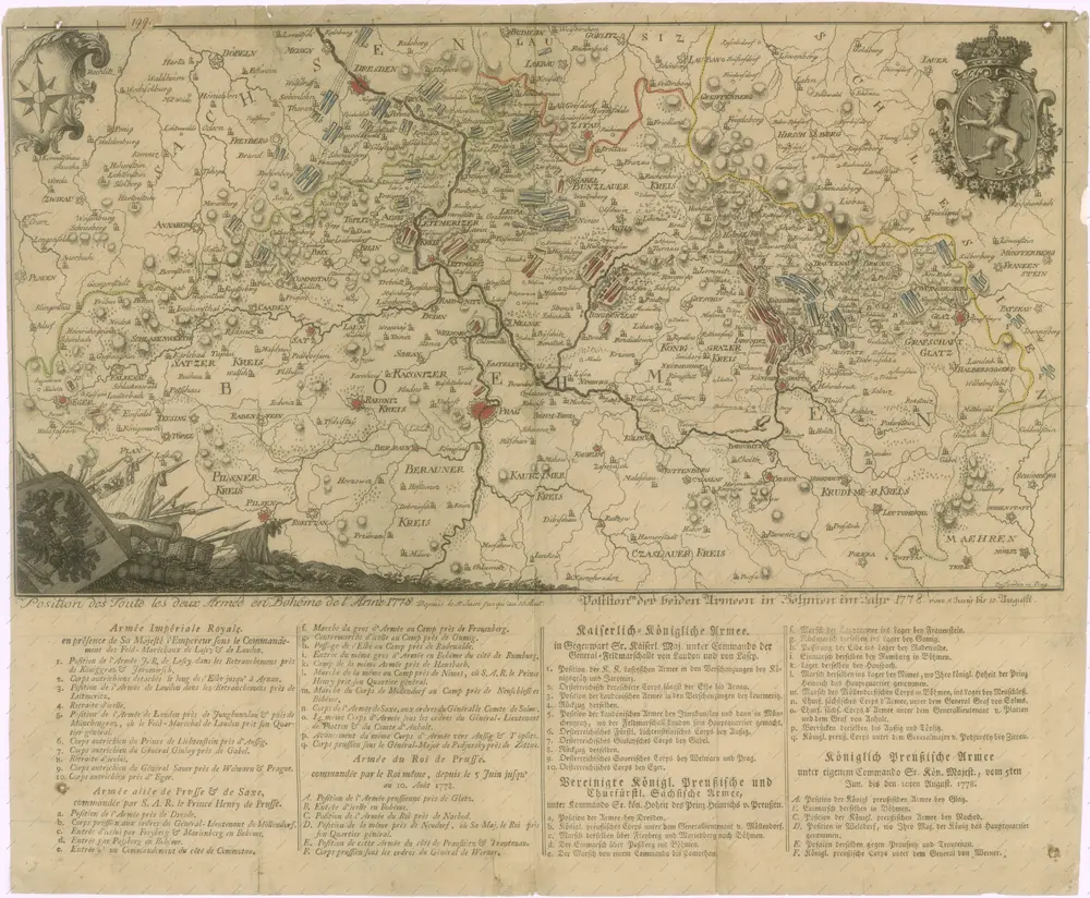 Mapa války 1778-1779