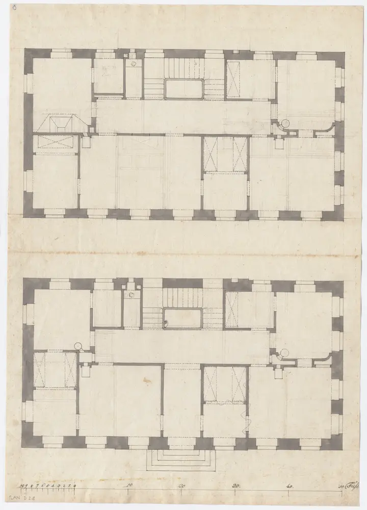 Haus St. Urban, Stadelhoferstrasse 19, 21 und 23 sowie ehemalige Seestrasse 16: Stockwerke; Grundrisse