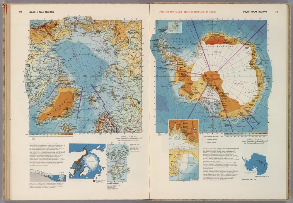 North Polar Regions.  South Polar Regions.