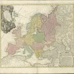 mapa z atlasu "Atlas compendiarius quinquaginta tabularum geographicarum Homannianarum :"