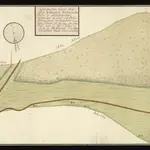 HZAN GA 100_Nr. 120_ : Hermuthausen (Kr. Künzelsau); "Geometrischer Grundriß des ... Kirchberger Waldes zu Hermutshausen";Johann Leonhard Joseph Ernst;110 Ruten = 31 cm;141,5 x 39,5 cm; Norden unten;Papier; Wasserfarben; Feldstücke herausgehoben; Landstraße [Hohestraße] mit den Marksteinen besonders bezeichnet.