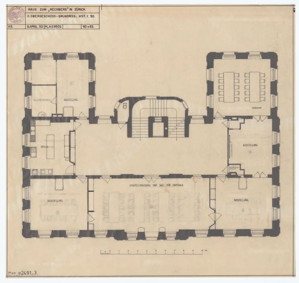 Haus zum Rechberg: 2. Stock; Grundriss