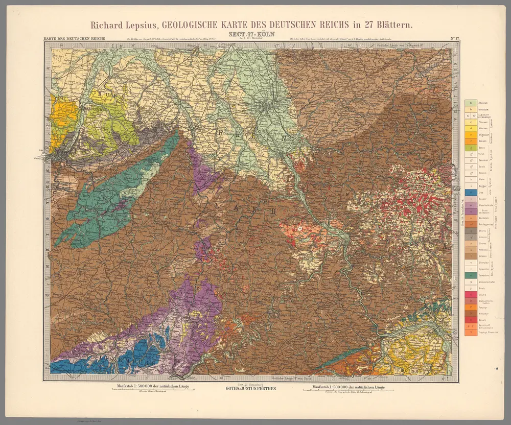 Sect.17: Koln. No.17. Geologische Karte Des Deutschen Reichs