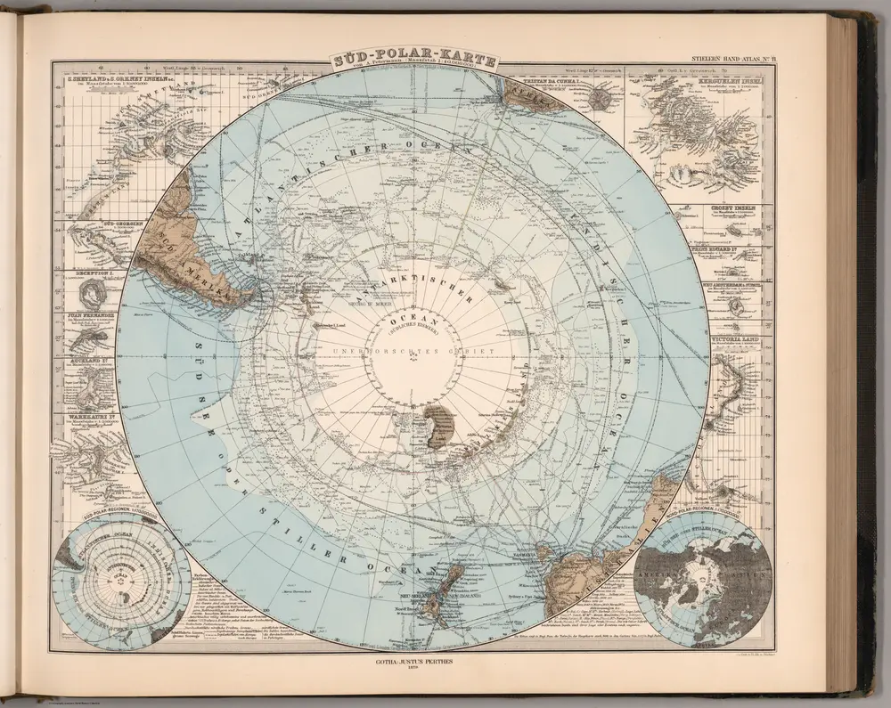 Sud-Polar Karte (Antarctica).