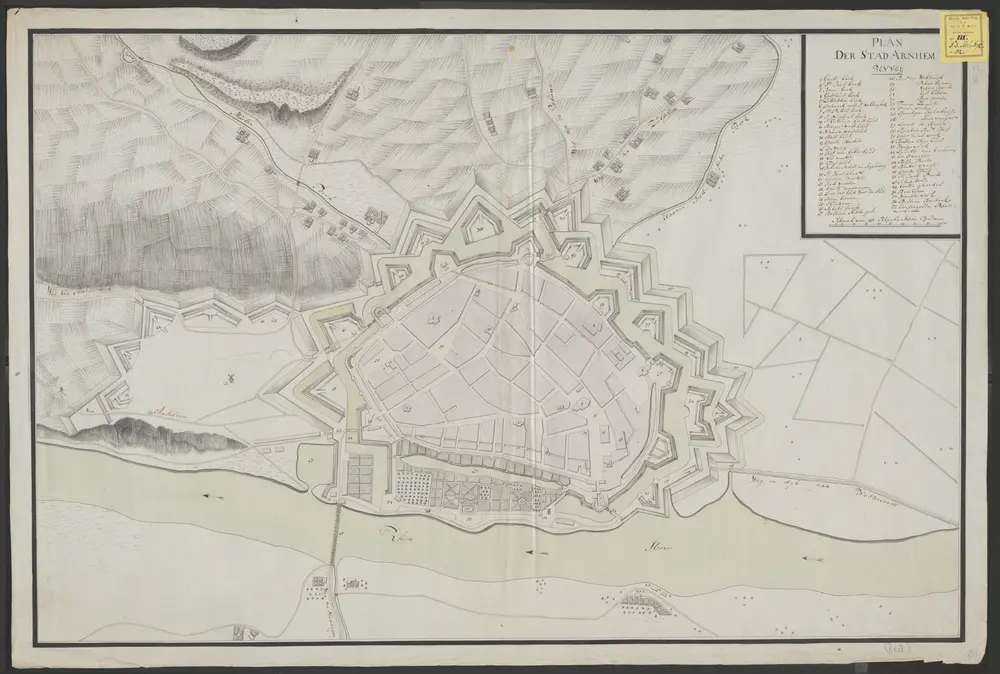 Plan der stad Arnhem