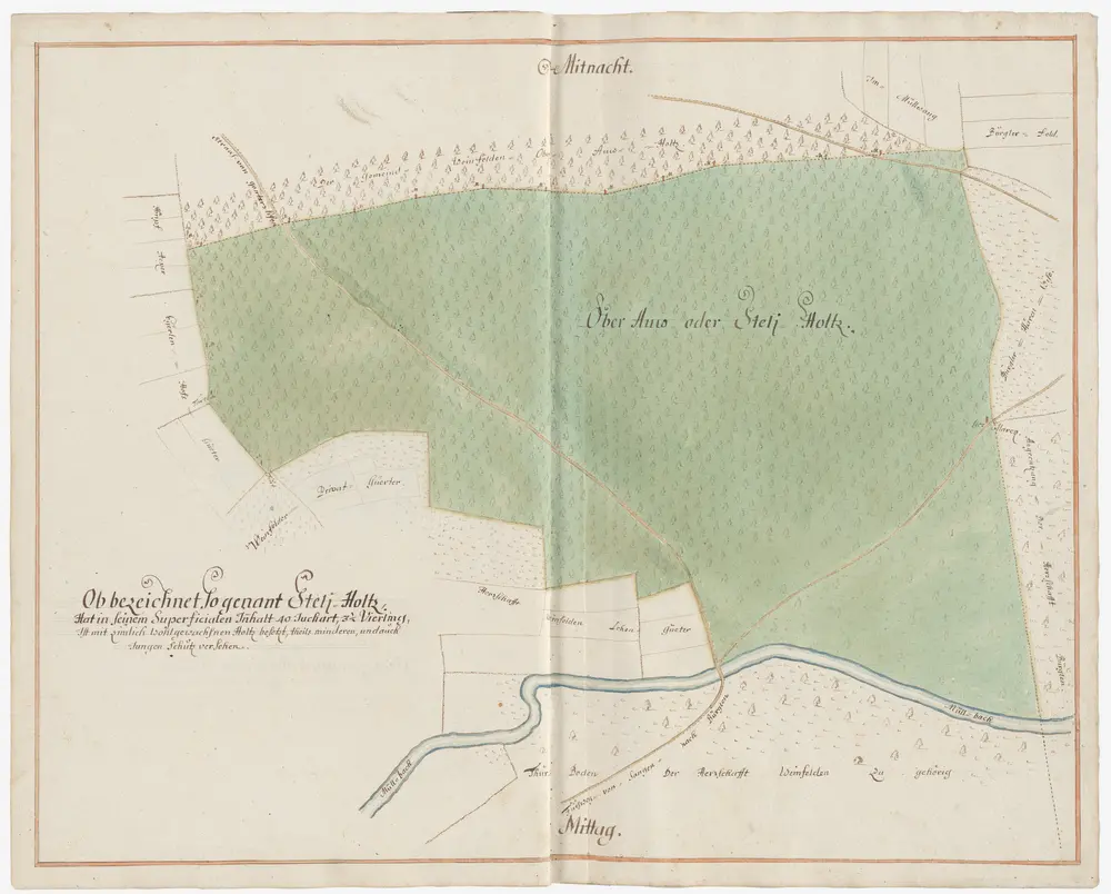 Weinfelden TG: Der Herrschaft Weinfelden gehörende Waldungen, Hölzer und Holzböden; Grundrisse: Steliholz; Grundriss