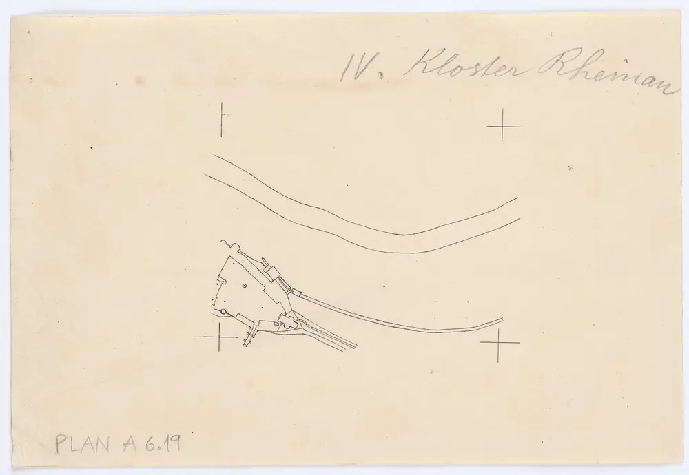 Vorlagen für die Topographische Karte des Kantons Zürich (Wild-Karte): Bezirk Andelfingen: Kloster Rheinau, Ausschnitt IV