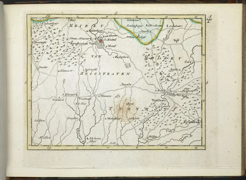 [Map of the country about Hoogstraten].