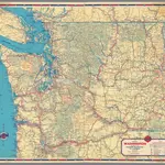 1937 road map of Washington