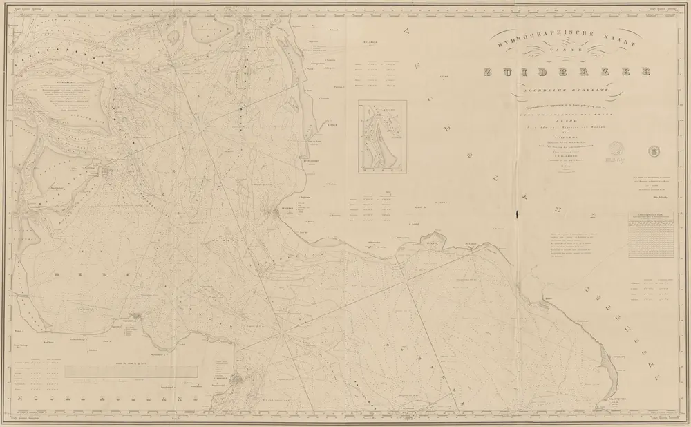 Hydrographische kaart van de Zuiderzee : noordelijk gedeelte