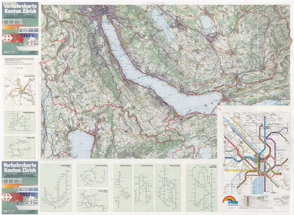 Verkehrskarte des Kantons Zürich