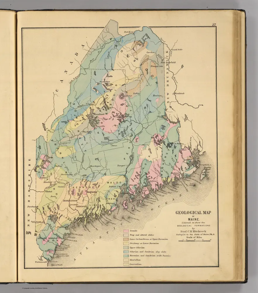 Geological map of Maine.