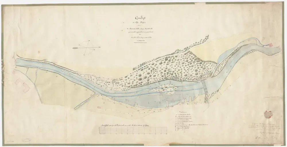 Wülflingen: Von der Brücke bei der Bodmermühle (später Wespimühle) bis zur Brücke beim Hard, Tösskorrektion; Situationsplan (Töss-Gebiet Nr. 19 a)