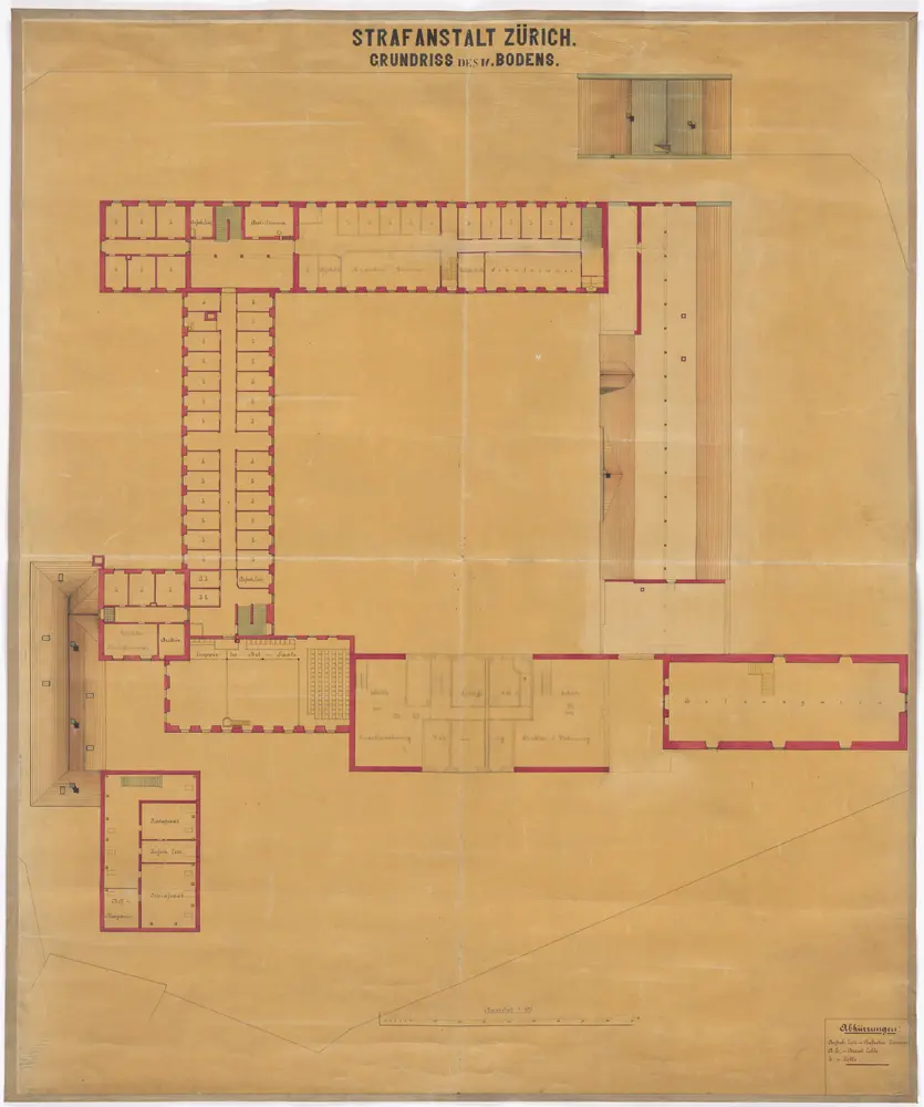 Kantonale Strafanstalt Oetenbach: 4. Stock; Grundriss