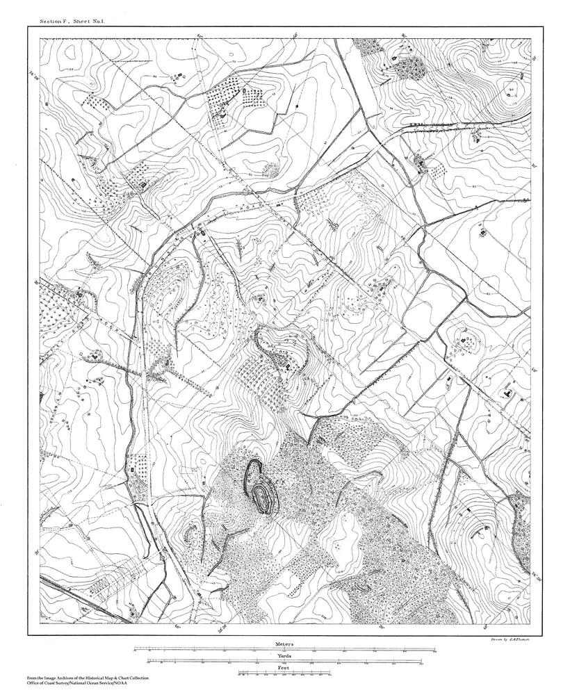 Topographic Map of the District of Columbia, Area Around Bunker Hill Road